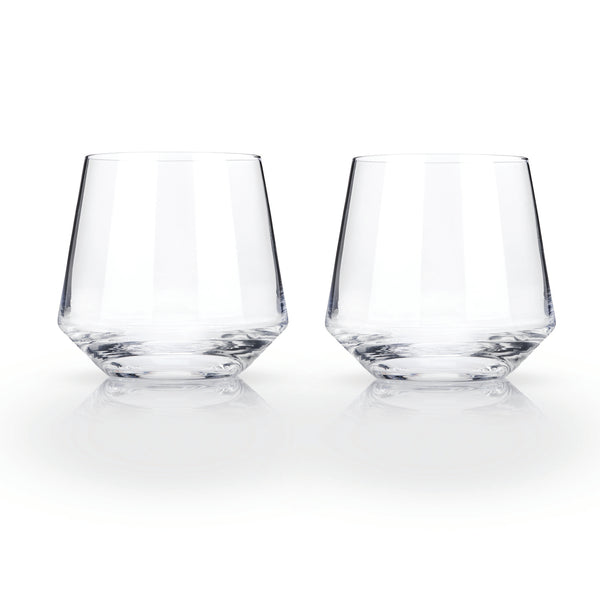 Angled Crystal Cocktail Tumblers