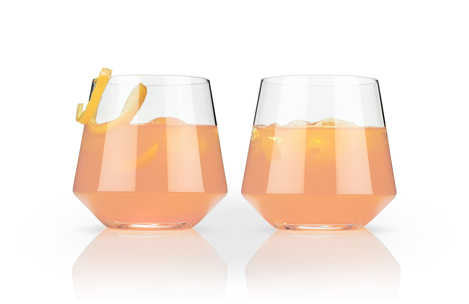 Angled Crystal Cocktail Tumblers