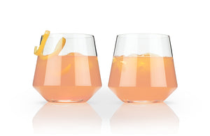 Angled Crystal Cocktail Tumblers