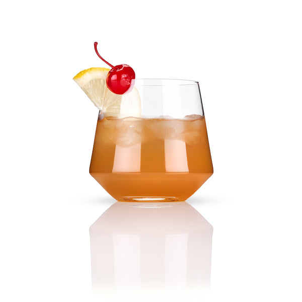 Angled Crystal Cocktail Tumblers