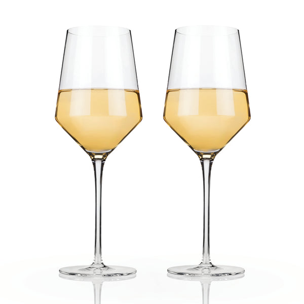 angled chardonnay glasses 