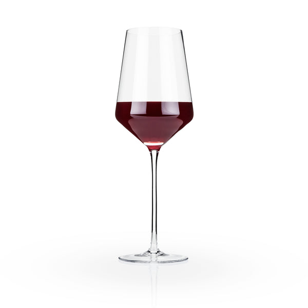 Angled Crystal Bordeaux Glasses