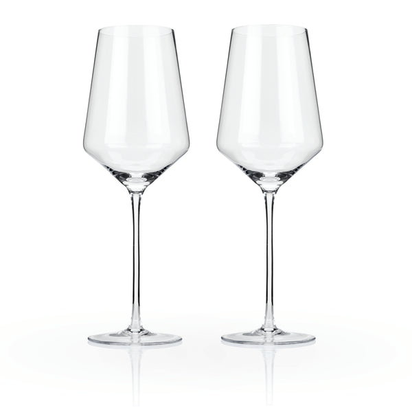 Angled Crystal Bordeaux Glasses