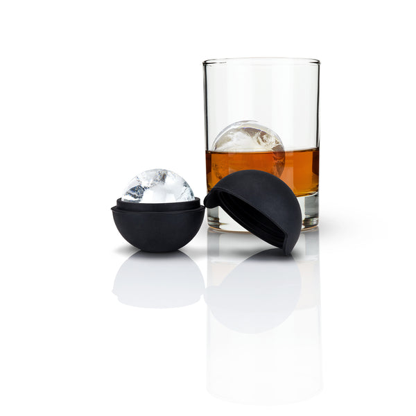 sphere ice mold with cocktail