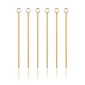Gold Cocktail Picks (Set of 6)
