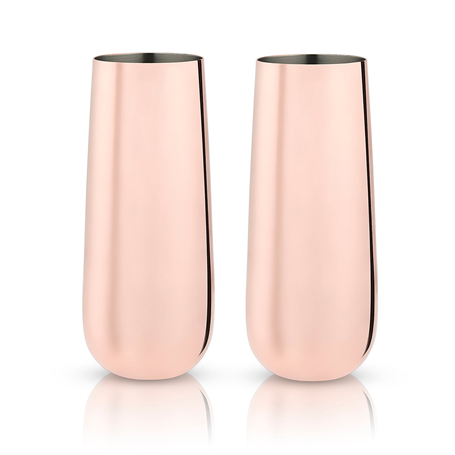 Copper Stemless Champagne Flutes