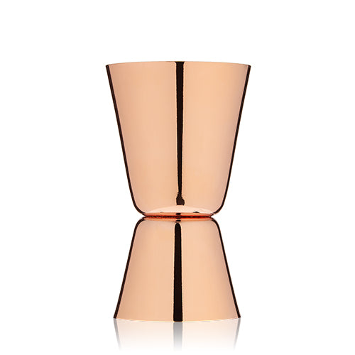 a copper cocktail jigger