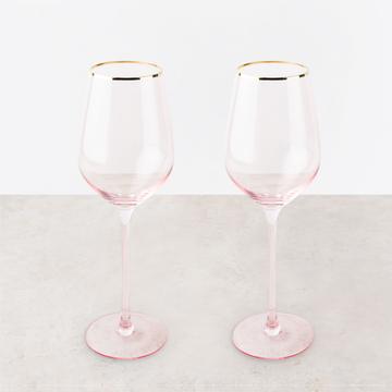 gold rimmed wine glasses