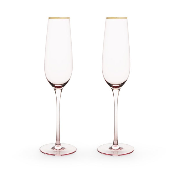 Rose Crystal Champagne Flutes