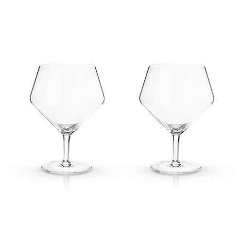 Angled Crystal Gin & Tonic Glasses